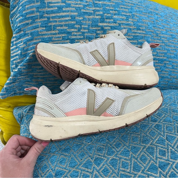 Veja Condor‎ 2 Sneakers Tennis Shoes Trackers Gravel Almond Pink White Neutral - Picture 3 of 14